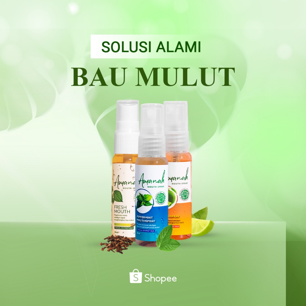Amanah Mouthspray Parfum Mulut Alami BPOM HALAL MUI Solusi Bau Mulut