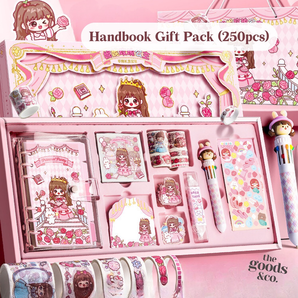 

✨STAR✨ 252 pcs Diary Set Buku Jurnal Binder Aesthetic Gift Set Diary Book Journal Binder murah