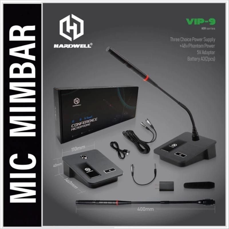 Mic kabel meja hardwell Vip-12 VIP 12 mic podium hardwell original