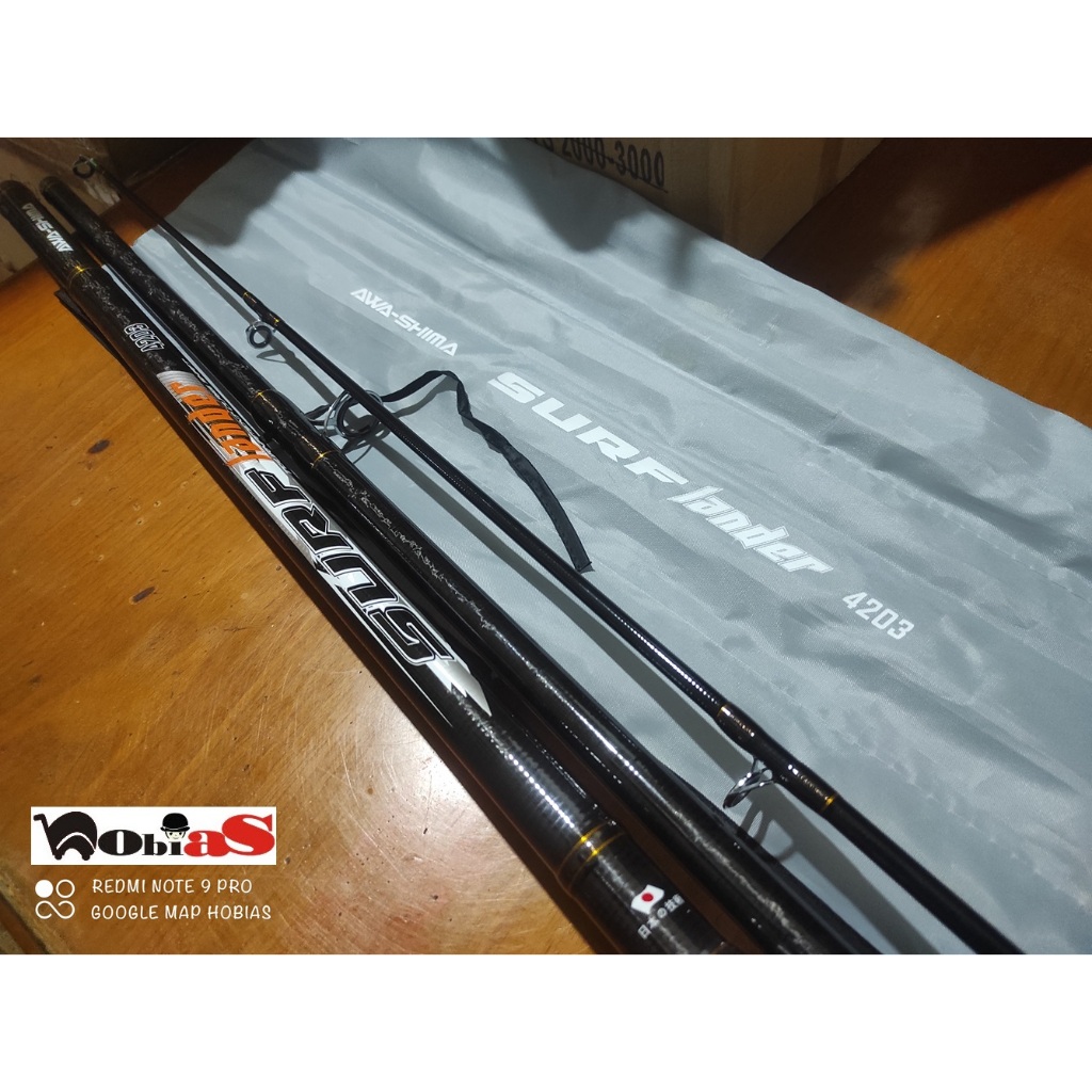 joran pancing laut sambung 3 awashima surf lander 420