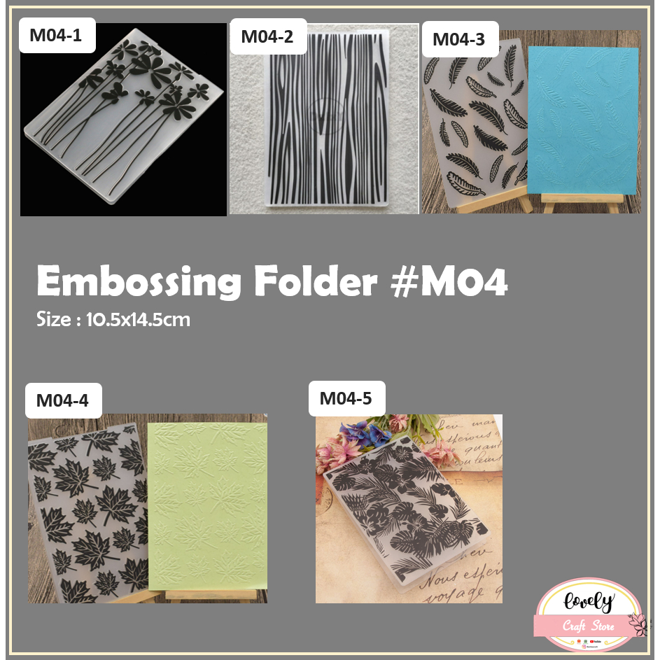 

LovelyCraftStore | M04 Embossing Folder ~ Template Plastik Timbul untuk DIY, Kartu Ucapan, Bullet Journal, Journal Decorations