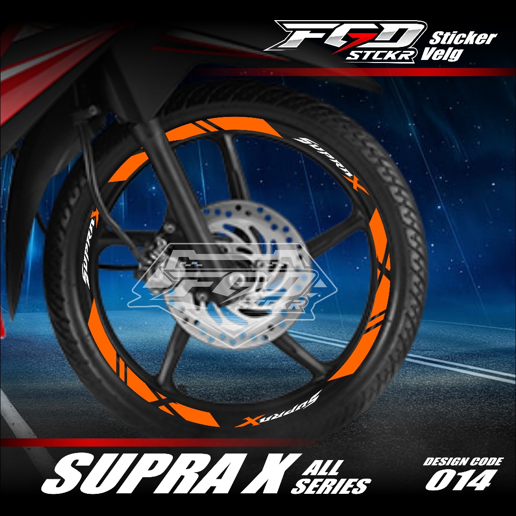 Cutting Sticker List Velg Motor Honda SUPRA X All Series Lis Pelek SUPRA X 125 Variasi 014