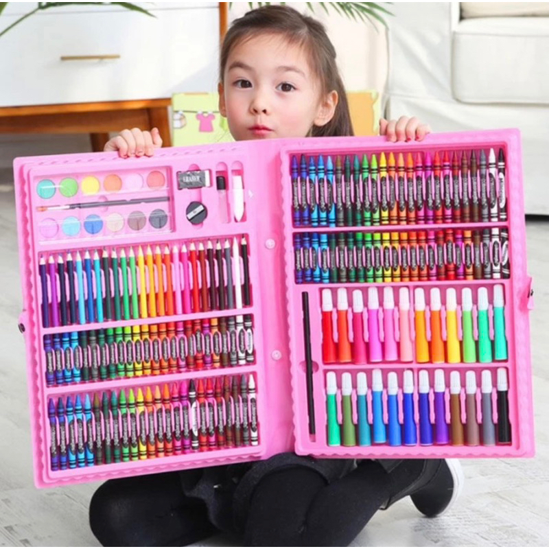 

ALAT MEWARNAI CRAYON 86PCS 150PCS 208 PCS KRAYON SET PAINTING SET JUAL SET ALAT MEWARNAI MELUKIS LENGKAP CRAYON BOX