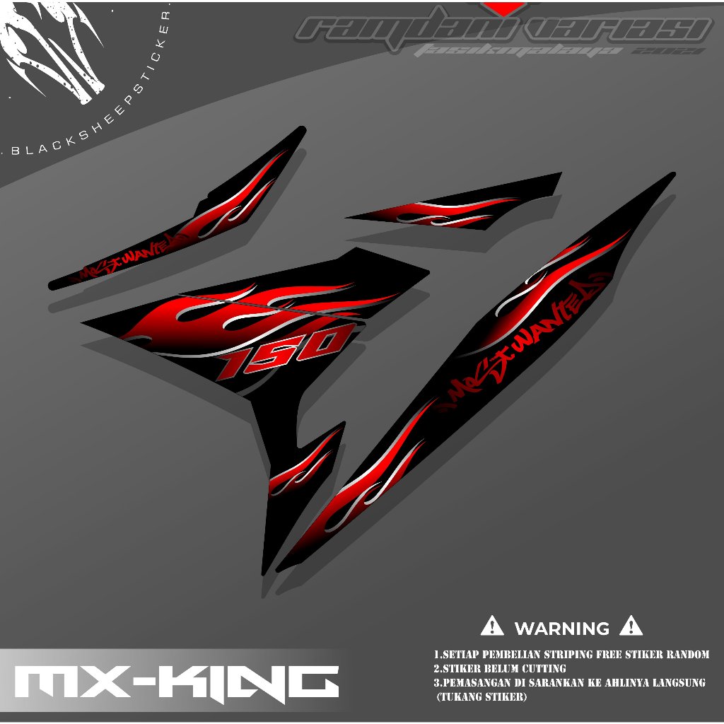 STRIPING MX-KING STIKER MX-KING 150 STRIPING MX-KING 150 MOTIF API V2