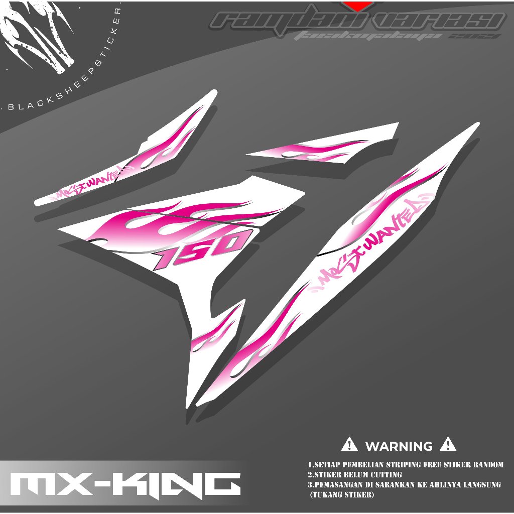 STRIPING MX-KING 150 STIKER MX-KING STRIPING MX-KING MOTIF API V2