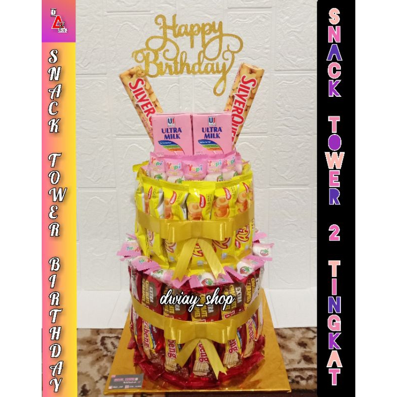 

SNACK TOWER BIRTHDAY TERBARU / SNACK TOWER ULTAH / KUE ULTAH TERBARU