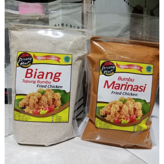

Murah Banget paket biang tepung 500gr dan bumbu Marinasi 500gr ayam goreng fried chicken ➱➴≛❉