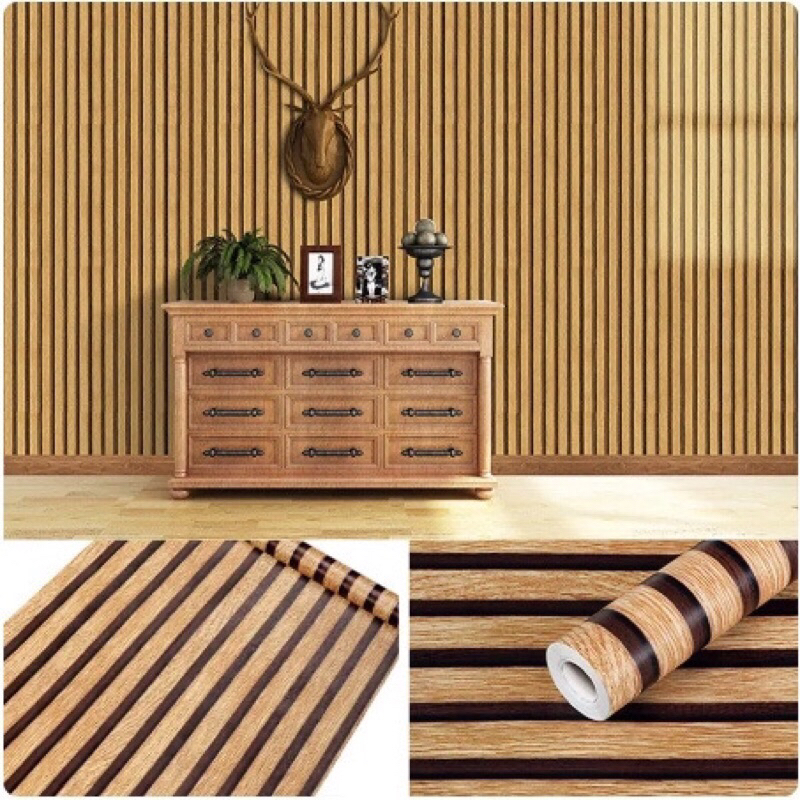Wallsticker/Dinding/StikerTembok/WallstikerTermurah/Wallstikerpromo/ wood panel