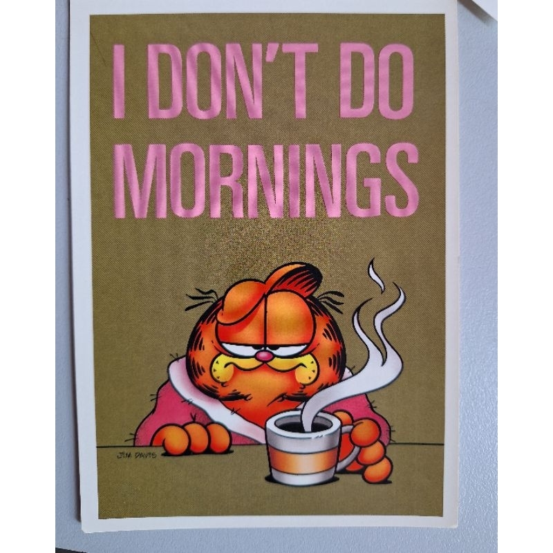 

kartu pos kucing garfield/garfield cat postcard