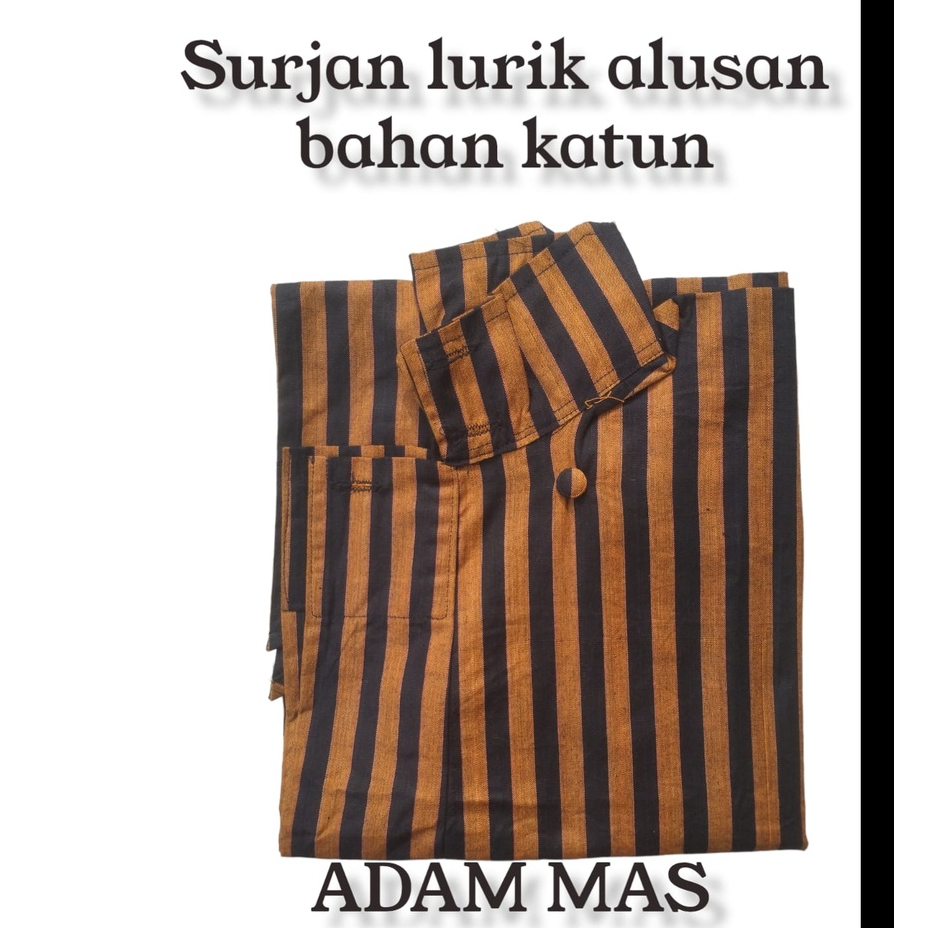 Surjan Lurik Alusan Bahan Katun Baju Lurik Adat Jawa Pria Dewasa  Baju Jawa