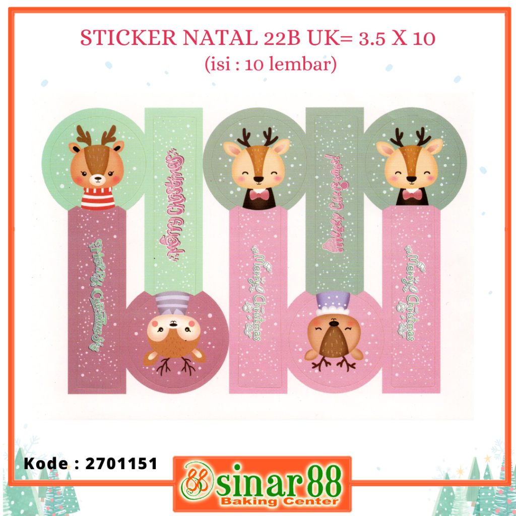 

STICKER NATAL 22B 10LBR (3.5X10)