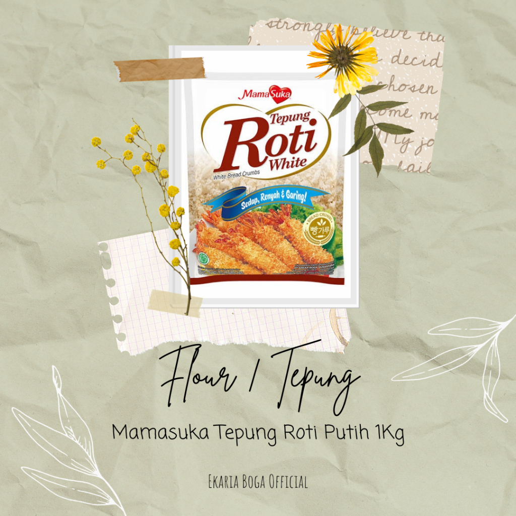 

TEPUNG ROTI PUTIH | WHITE BREAD CRUMBS | MAMASUKA TEPUNG ROTI PUTIH 1KG