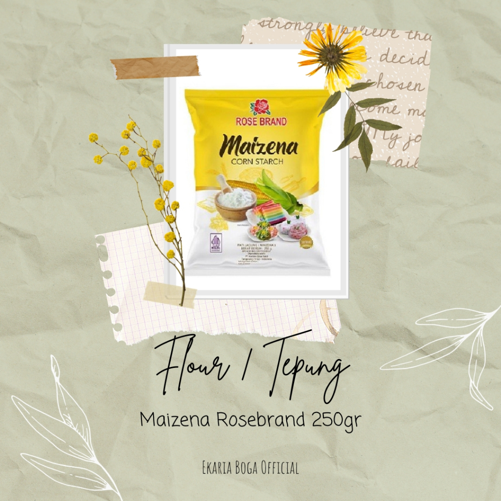 

TEPUNG MAIZENA | TEPUNG JAGUNG | ROSE BRAND MAIZENA CORN STARCH | MAIZENA ROSEBRAND 250GR