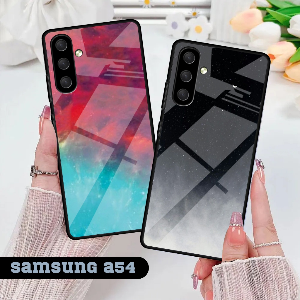 Softcase Glass Samsung A54  [03] Softcase Kaca Samsung A54 - Silikon Glosy Samsung A54 - Case Protec