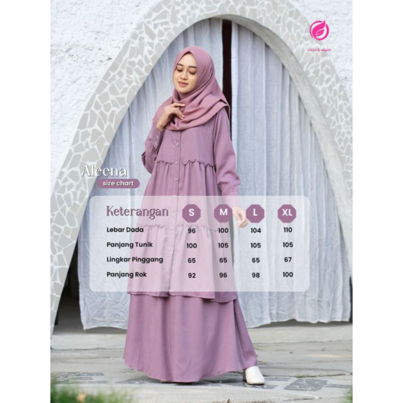 ALEENA ONESET MUSLIMAH BY FANIA HIJAB (ROK & TUNIK)