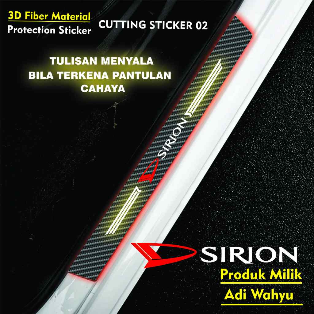 sticker sill plate carbon 3d mobil sirion sticker karbon 3d pelindung pijakan bumper bagasi mobil da