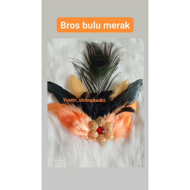 pin/ bros bulu hiasan jilbab/ bros hiasan topi baret/bros bulu hiasan baju