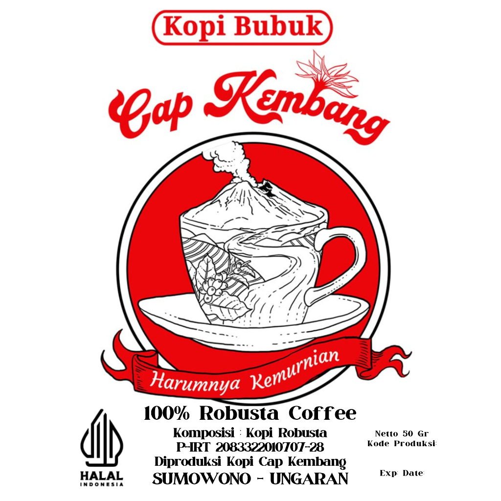 

Kopi Bubuk Cap Kembang Sumowono Ungaran 50 Gram