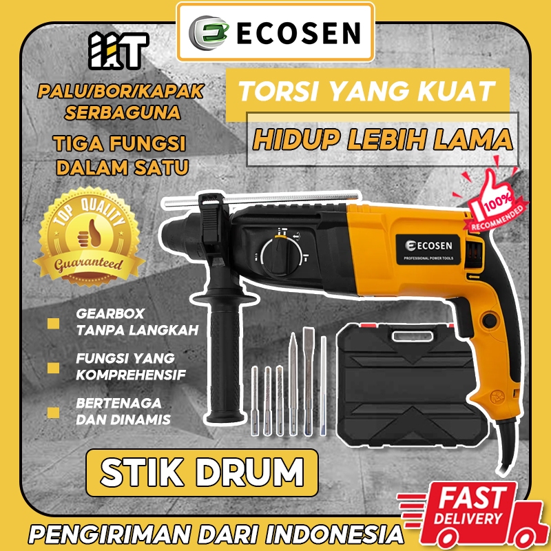 ECOSEN Hammer Drill Bor Rotary Mesin bor beton Bor dinding besi Bor Kayu Bor Dampak Listrik