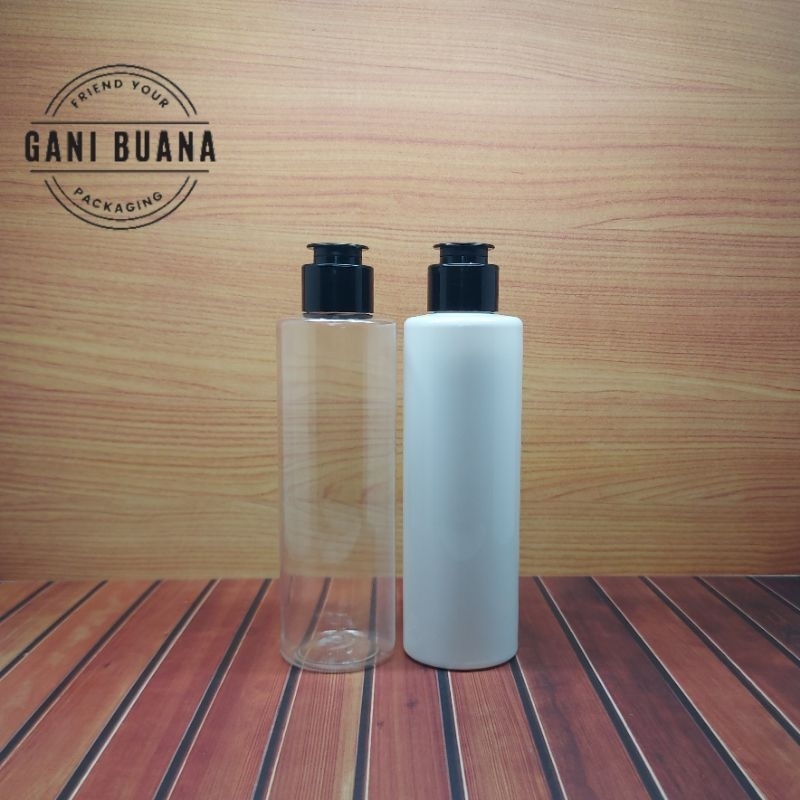 BOTOL FLIPTOP 200ML RF TUTUP FLIPTOP JAMUR HITAM/BOTOL FLIPTOP 200ML PET