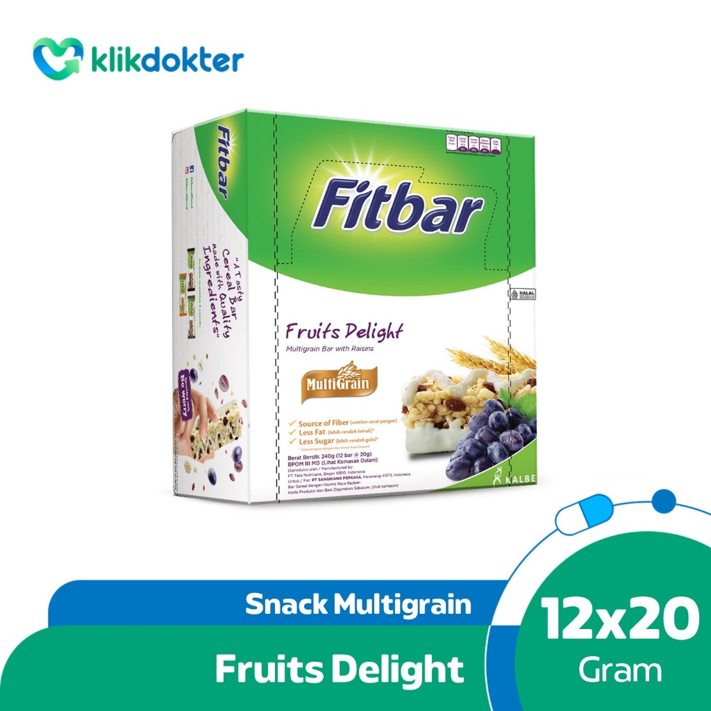 

Fitbar Fruits Delight Multigrain 12x20gr