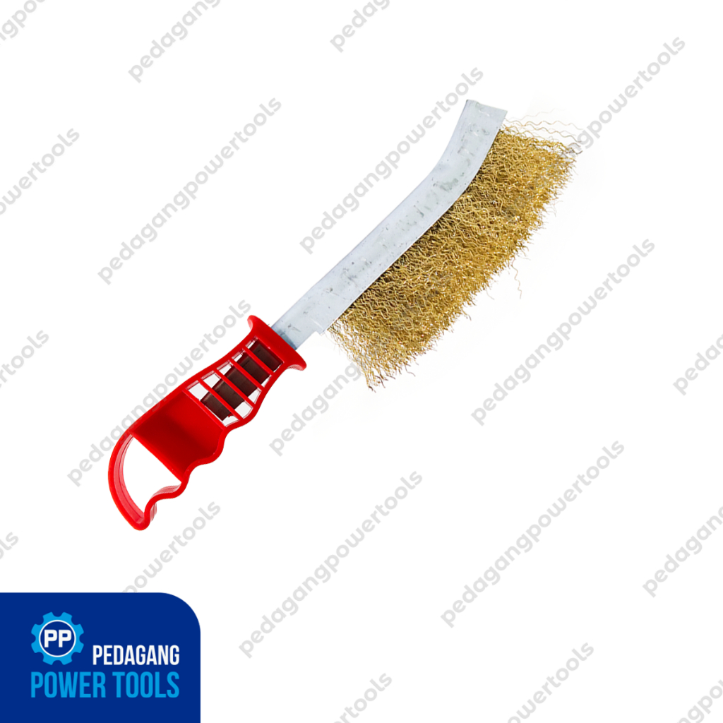 ORANGE SIKAT GOLOK KAWAT KUNINGAN GAGANG PVC 8 INCH PISAU WIRE BRUSH