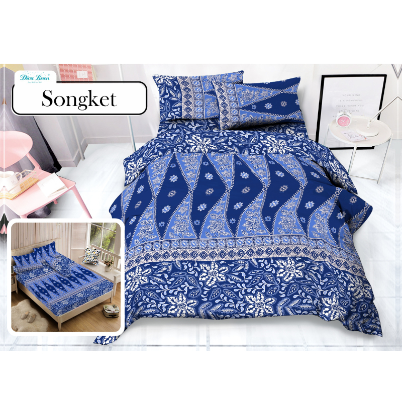 Diva Linen Selimut Bedcover King 220x230 - Motif Songket
