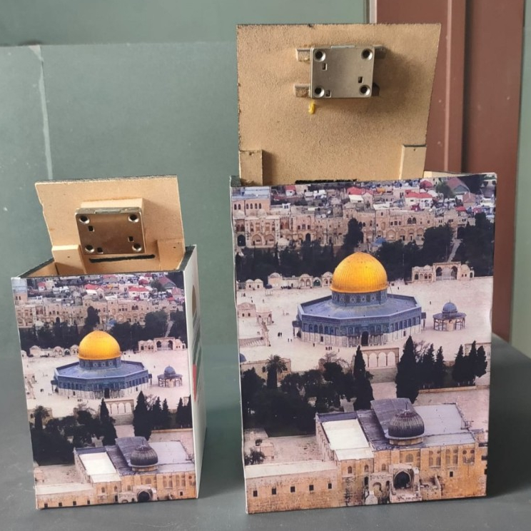 COD Celengan TARGET Jumbo MOTIF FREE Palestina + kunci kotak amal masjid AL- Aqsa Celengan Support P