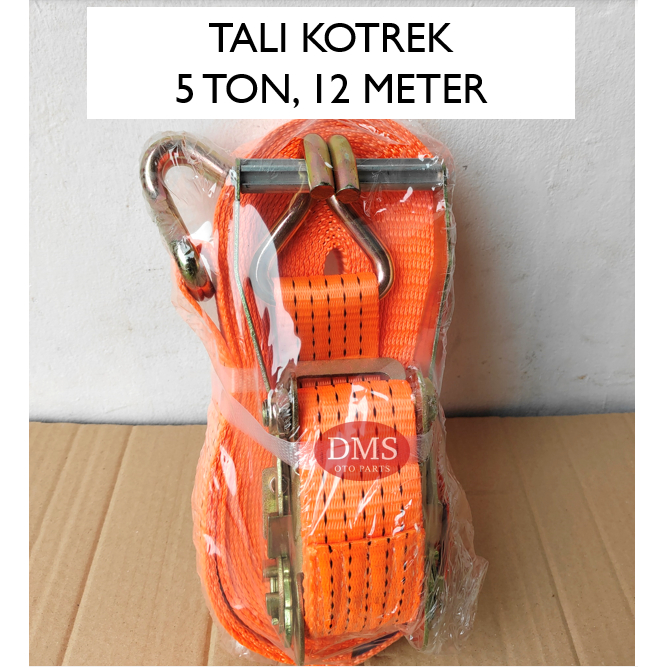 TALI KOTREK RATCHET IKAT BARANG 12 METER BEBAN 5 TON