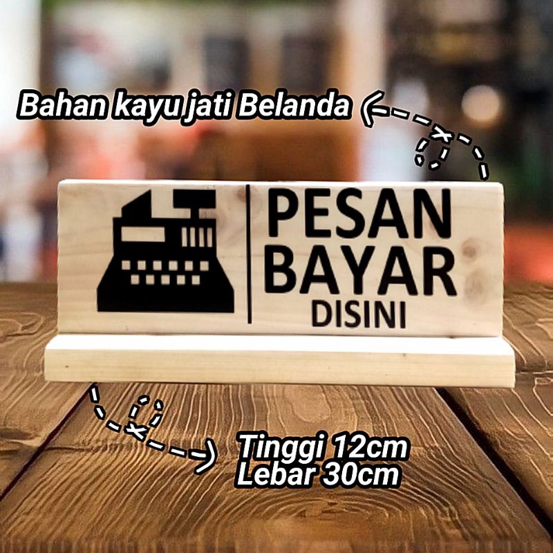 

PAPAN TANDA MEJA "PESAN & BAYAR DISINI" SIGN BOARD 30X12CM