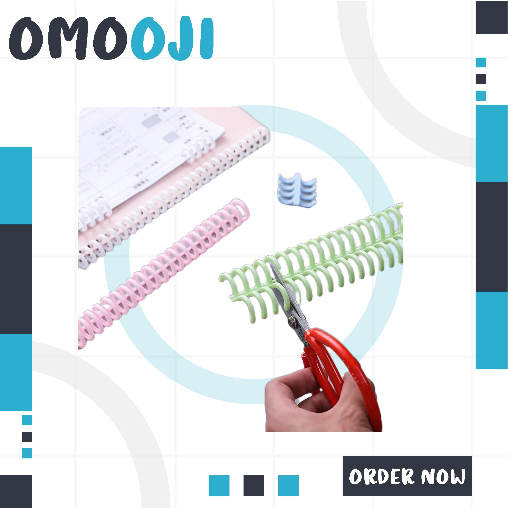 

Omooji - Paket Hemat Sampul Cover Ring Binding Loose Leaf 30 Lubang Spiral Bahan Plastik Ukuran A5 B5 Murah S113