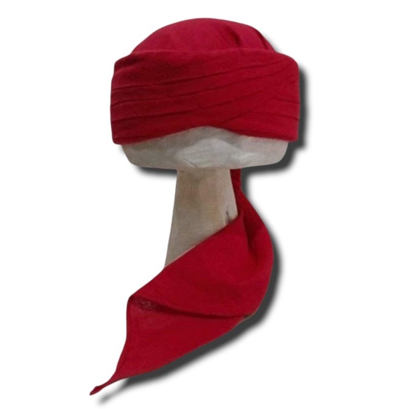 imamah praktis permanen siap pakai medium quality praktis peci habib permanen warna hijau - iket sor