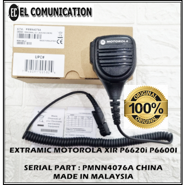 EXTRAMIC HT MOTOROLA XIR P6620i P6600i extra mic HT motorola xir p6620