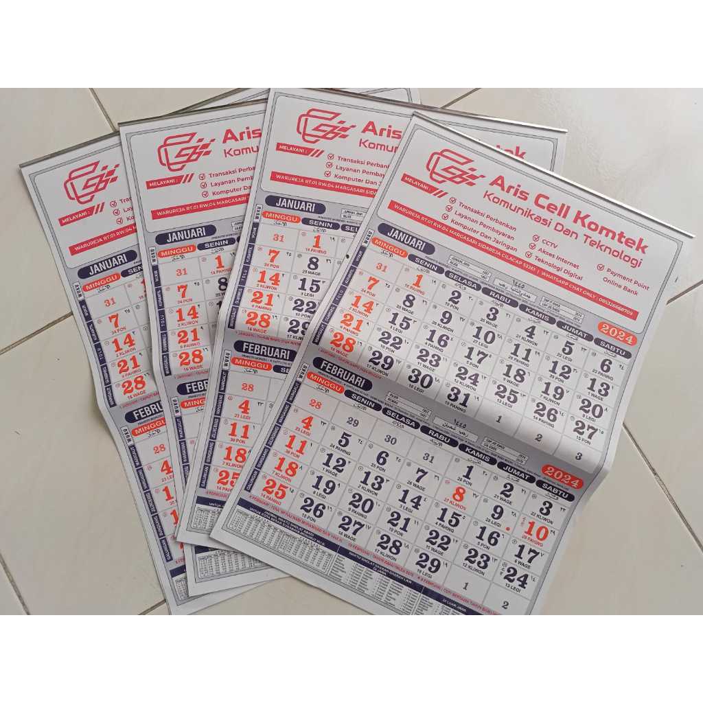 

KALENDER DWIBULAN 32X 48 CM PLUS SABLON 1 WARNA DAN KLEP SENG TERMURAH