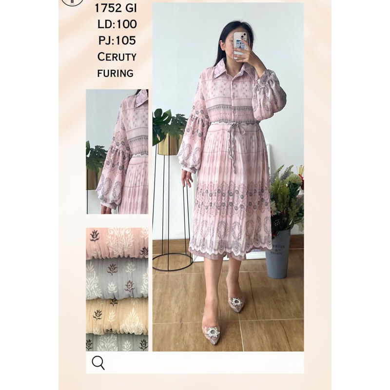 Dress balon lengan panjang