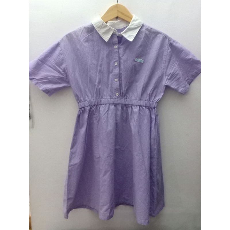 Dress SOIE Ungu Lilac Cantik Premium Korea
