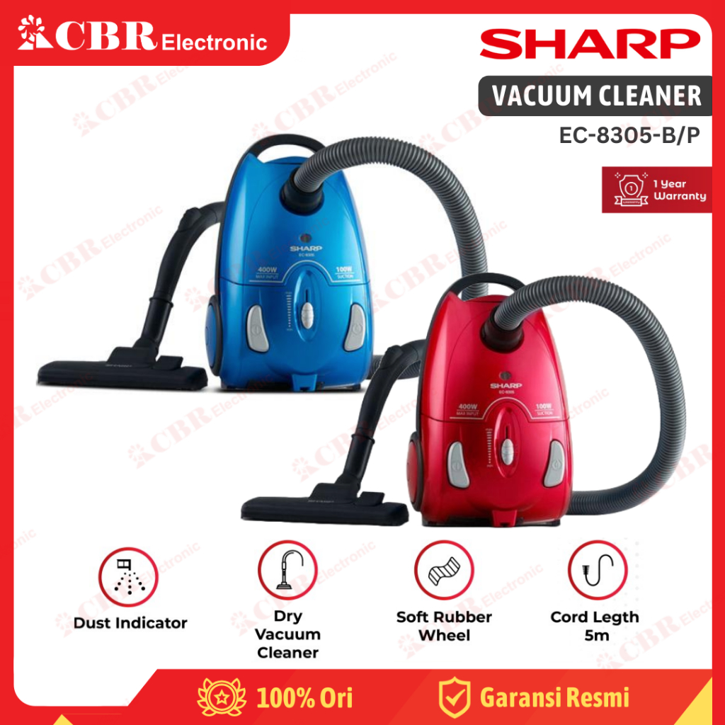 Vacuum Cleaner SHARP EC-8305-B/P (Dry Vacuum / Bagless)