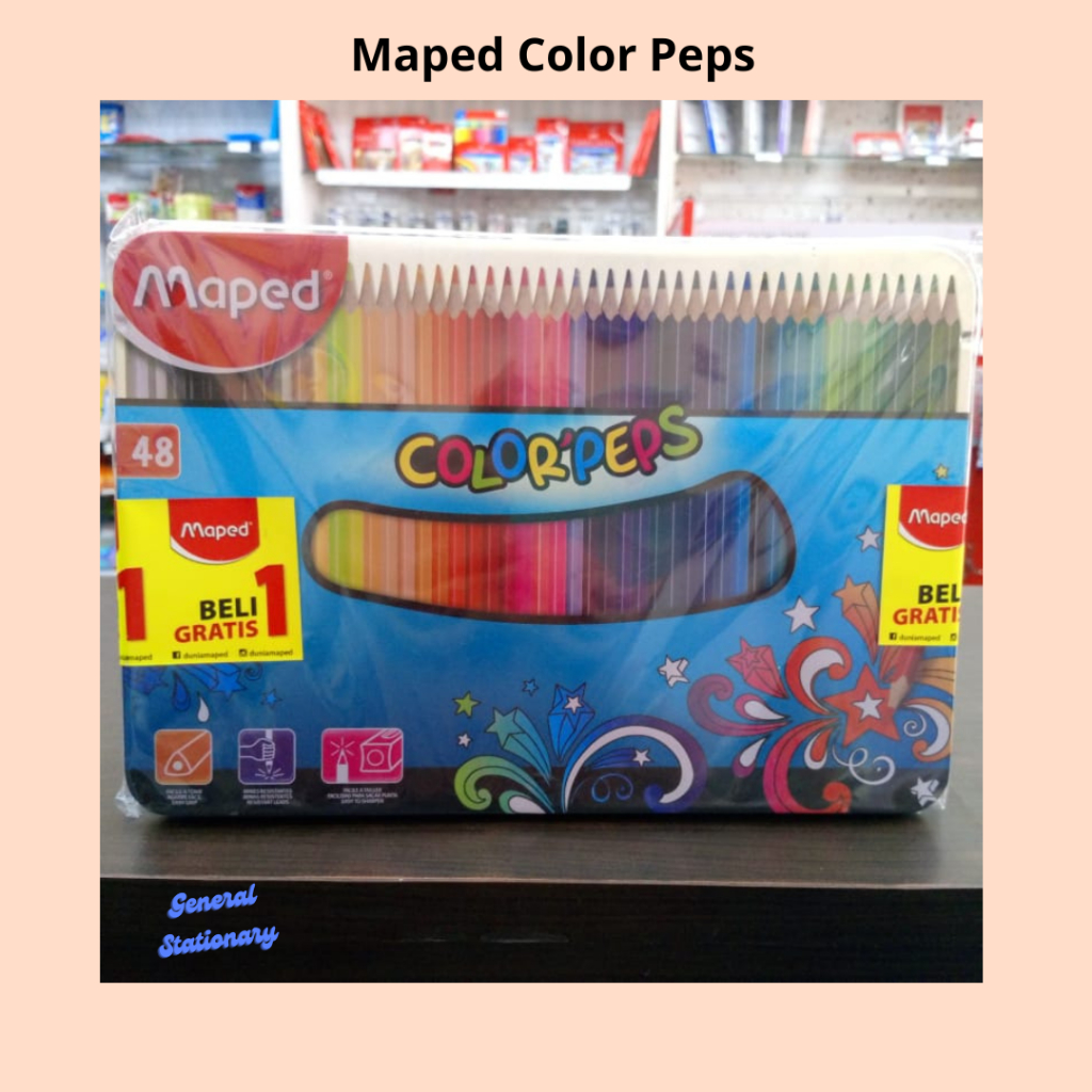 

Pencil Warna Maped / Maped Color'Peps 48 Metal Box