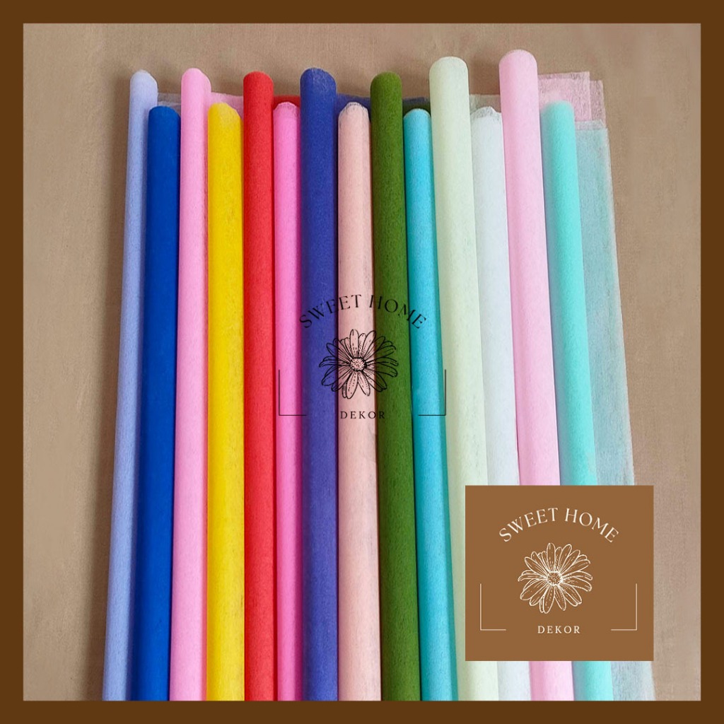 

Tissue Non Woven Flower Wrapping Kain Furing Spunbond Color Hias Buket Bouquet Pesta