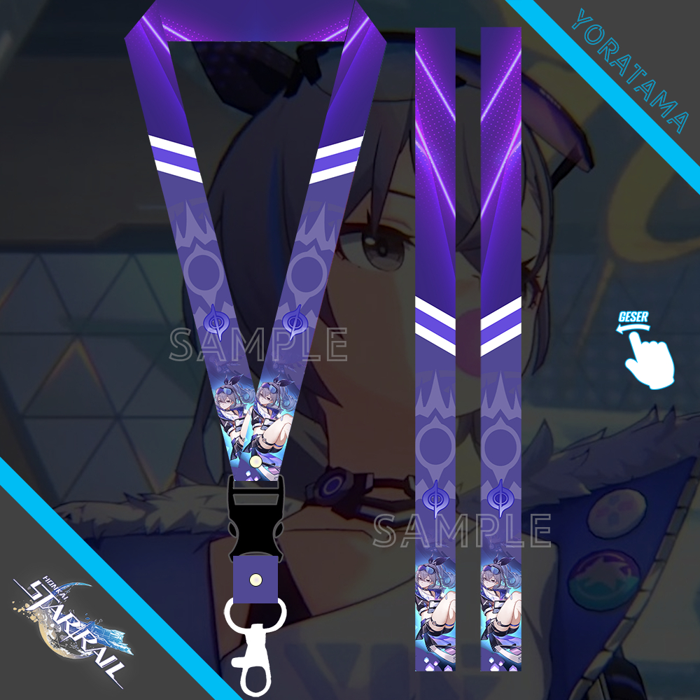

Gantungan Tali Lanyard Silver Wolf Honkai Star Rail, Gantungan Anime Anti Air