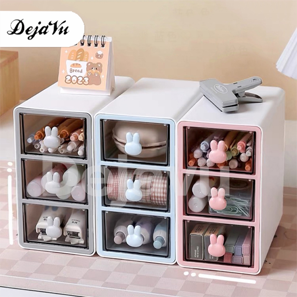 Dejavu Kotak Penyimpanan Perhiasan Aksesoris Laci Organizer Mini Storage Box Susun Meja Rias Kosmeti