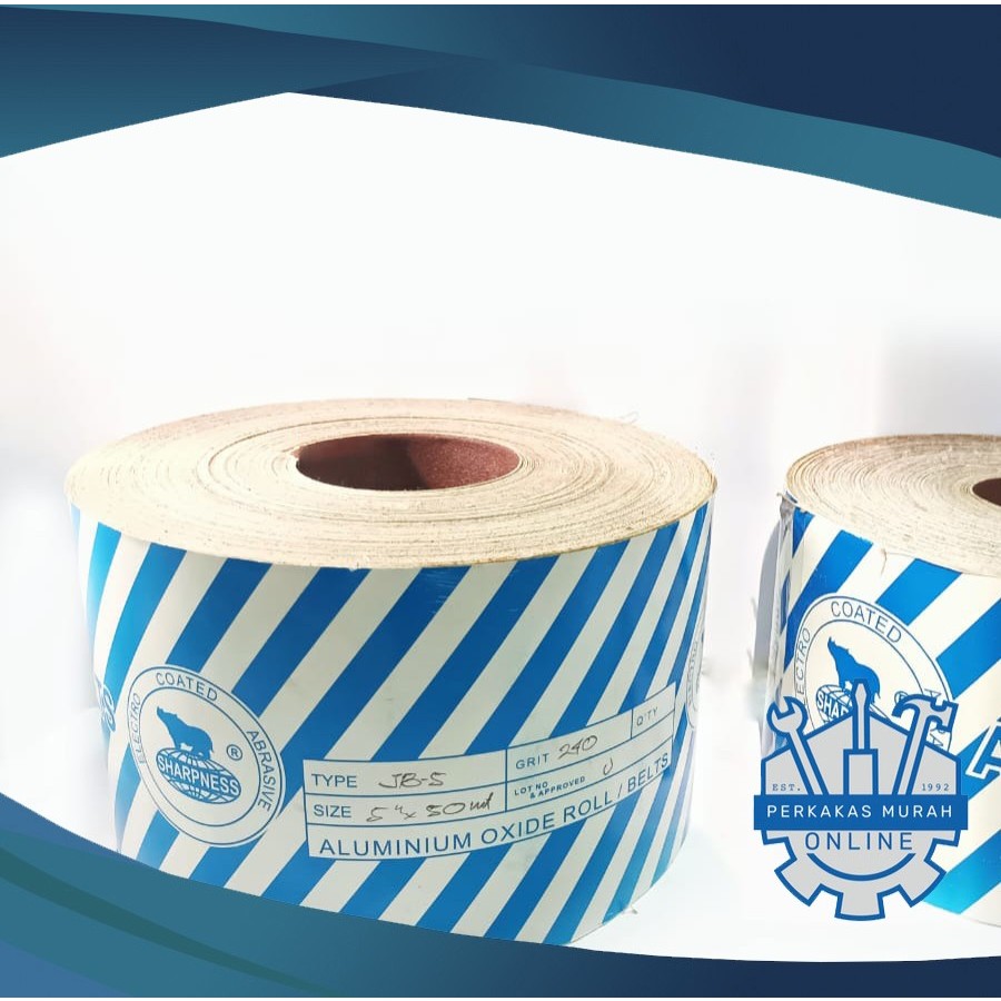 Amplas roll ukuran 4,5 Inch x 50 Meter JB5