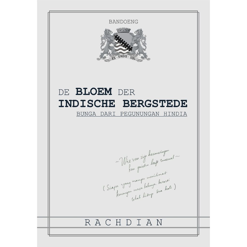 Novel De Bloem Der Indische Bergstede - Rachdian