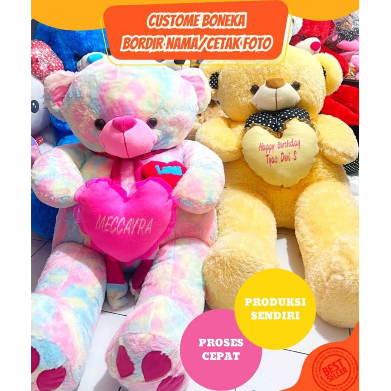 CUSTOME BONEKA SUPER JUMBO PART 2| Ukuran boneka 1,5 METER BISA UKIR NAMA DAN CETAK FOTO
