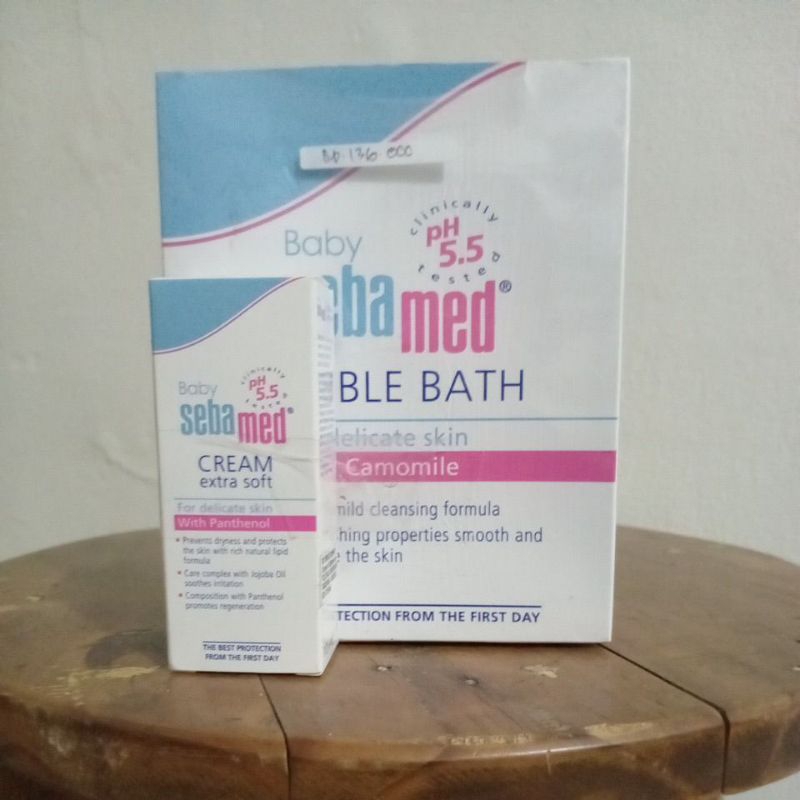 SEBAMED BUBBLE BATH 200 ML FREE SEBAMED CREAM EXTRA SOFT