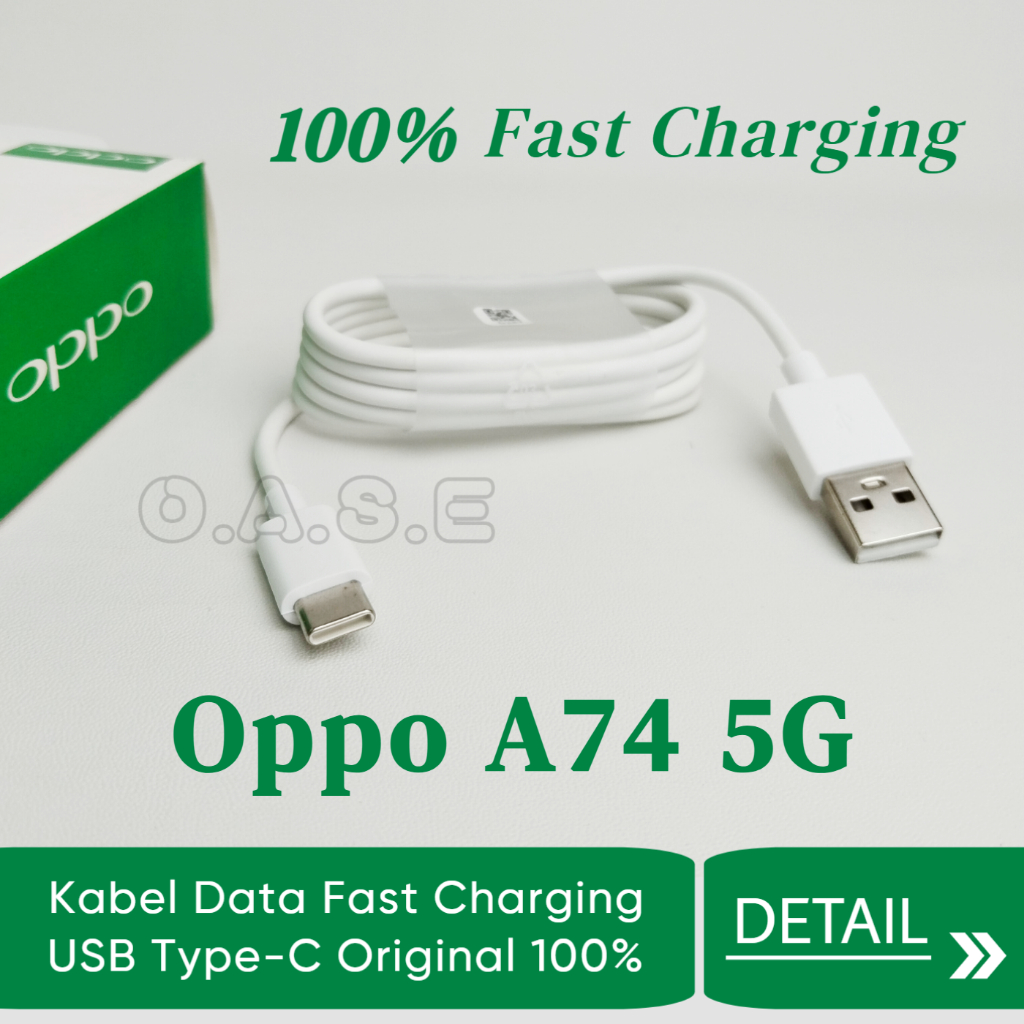 Kabel Data Oppo A74 5G USB Type C Fast Charging Original