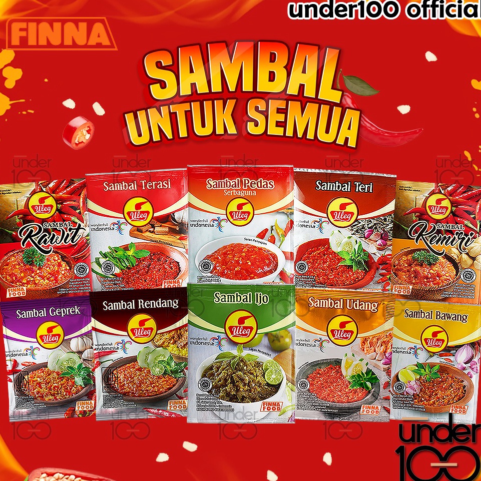 

Pesan sekarang ❤ Under100 ❤ FINNA Sambel Uleg Saset 18g Renceng Sambal Uleg Terasi | Sambal Rendang | Sambal Ijo | Sambal Rawit | Sambal Udang | Sambal Pedas | Sambal Kemiri | Sambal Bawang | Sambal Teri | Sambal Geprek | HALAL BPOM