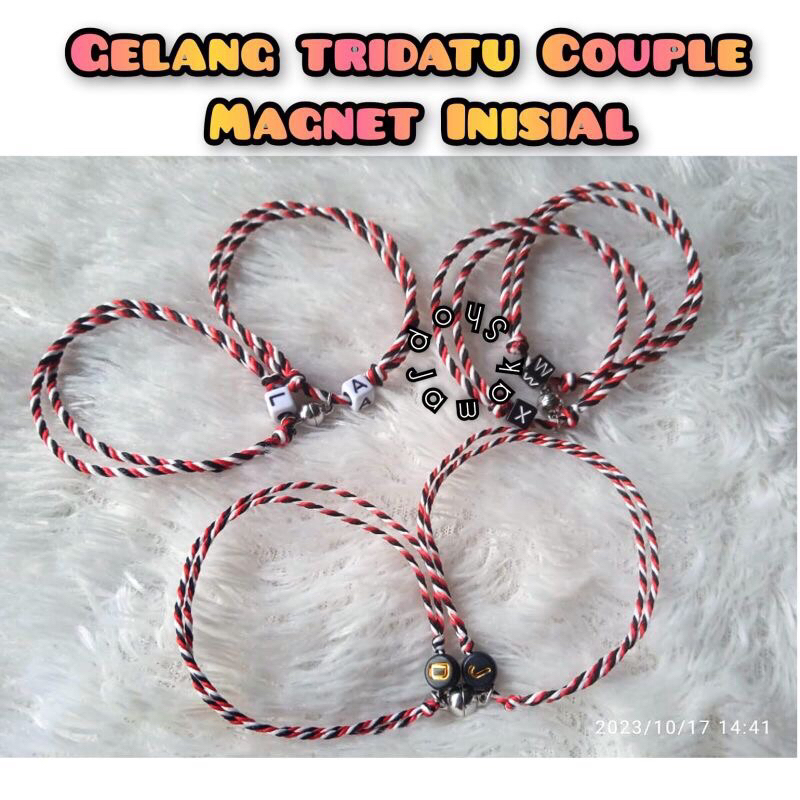 GELANG COUPLE GELANG MAGNET GELANG HURUF TRIDATU
