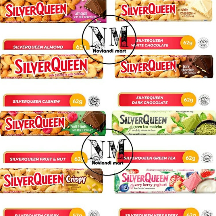 

Suplier1st Silverqueen Mete 58gr/58gram /Silverqueen 58/ 65/62/62gram