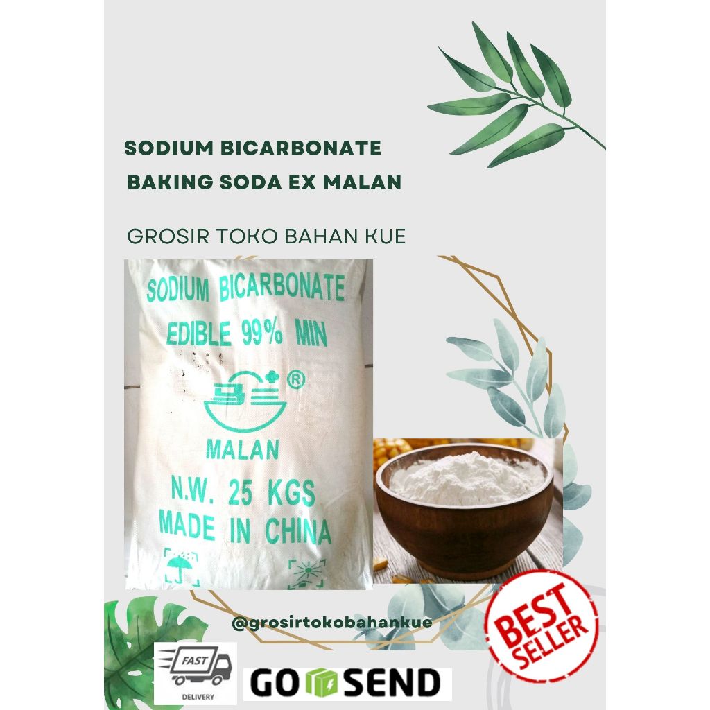 

SODIUM BICARBONATE / SODA KUE/ BAKING SODA Ex RRC MALAN - 1 KG